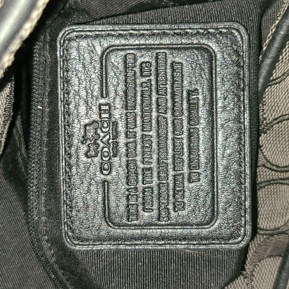 COACH Madison Phoebe Canvas, Large Trendy Leather, Triple compartment  HandBag - Picture 3 of 7